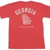 Peach State Pride Tops Georgia United Short Sleeve Tee (Nantucket Red) 1 Peach State Pride Tops Georgia United Short Sleeve Tee (Nantucket Red)