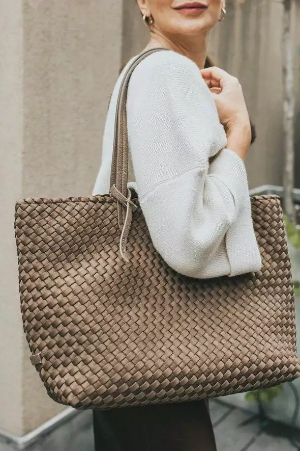 Naghedi Jet Setter Small Tote (Mink) Accessories 5 Naghedi Jet Setter Small Tote (Mink) Accessories