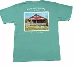 Peach State Pride Tops Georgia Peanuts Short Sleeve Tee (Seafoam)