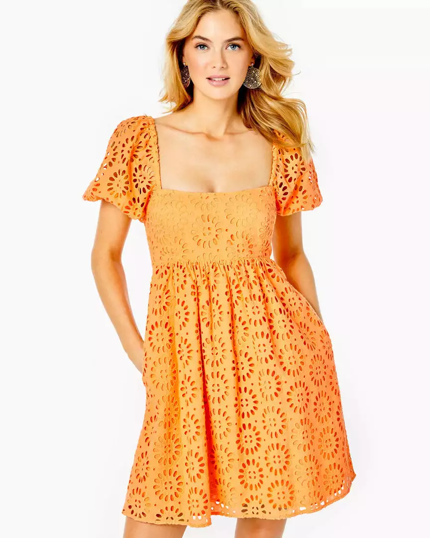 Lilly Pulitzer Kay Dress (Cantaloupe) 3 Lilly Pulitzer Kay Dress (Cantaloupe)
