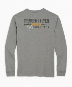 Southern Tide Frequent Flyer Heather Tee (Heather Grey) Tops