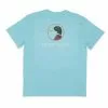 Duckhead Tops Logo Short Sleeve T-Shirt (Surf Blue Heather)
