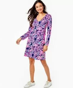 Lilly Pulitzer Long Sleeve Etta Dress (Flock To The Top) Dresses