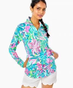 Lilly Pulitzer UPF Skipper Popover (Golden Hour) Outerwear