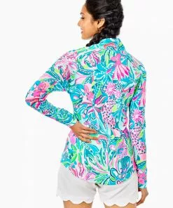 Lilly Pulitzer UPF Skipper Popover (Golden Hour) Outerwear