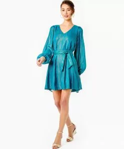 Lilly Pulitzer Kalianna Dress (Valencia Teal) Dresses