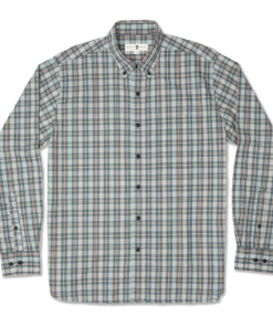 Duckhead Tops Blanton Plaid Shirt (Stormy Blue)