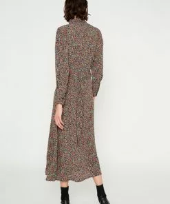 OO Boutique Dresses Lightweight Midi Shirt Dress (Ditsy Floral Print)