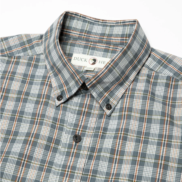 Duckhead Tops Blanton Plaid Shirt (Stormy Blue) 5 Duckhead Tops Blanton Plaid Shirt (Stormy Blue)