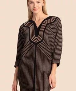 Trina Turk Gallivant Dress (Black/Camel) Dresses