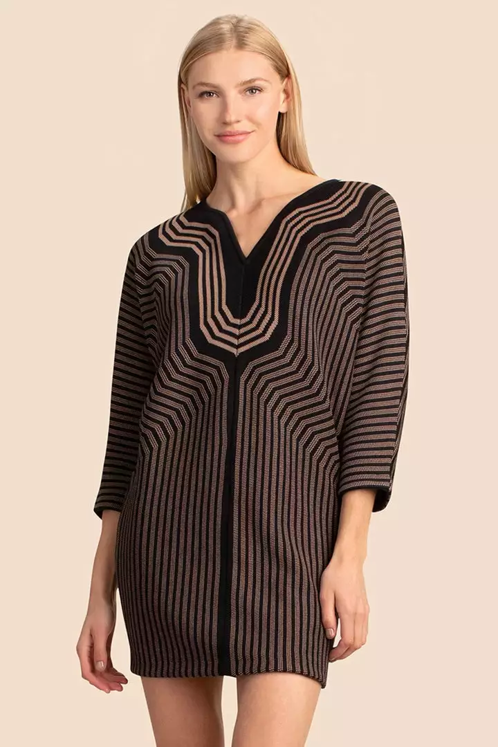 Trina Turk Gallivant Dress (Black/Camel) Dresses 3 Trina Turk Gallivant Dress (Black/Camel) Dresses