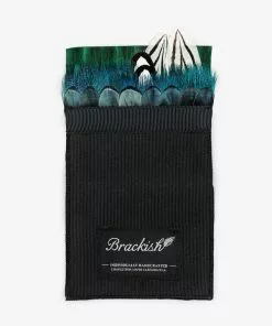 Brackish Gaboon Pocket Square (Peacock, Pheasant)