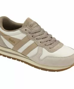 Gola Daytona Chute Sneakers (Off White/Feather Grey/Pearl Pink) Shoes