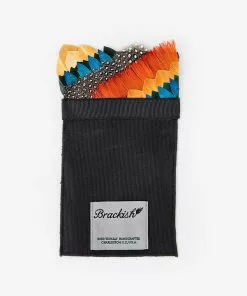 Brackish Ike Pocket Square (Pheasant, Guinea, Peacock) Accessories