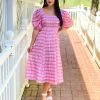 Olivia James The Label Bridget Dress (Country Plaid Pink) Dresses 2 Olivia James The Label Bridget Dress (Country Plaid Pink) Dresses