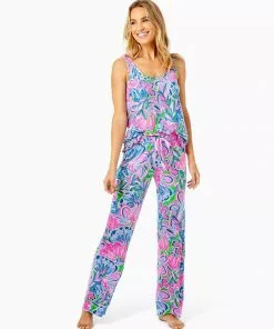 Lilly Pulitzer PJ Knit Pant (Tiger Sunrise)