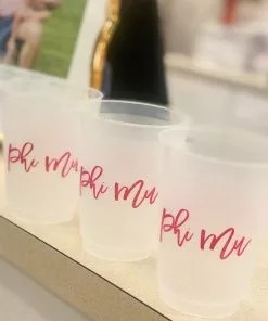 Only Options Frosted Cups "Phi Mu" (Set Of 10) Gifts For Her