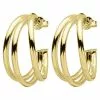 Sheila Fajl Claire Triple Hoops (18k Gold Plated) 2 Sheila Fajl Claire Triple Hoops (18k Gold Plated)