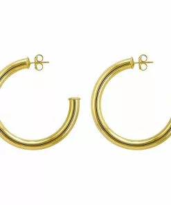 Sheila Fajl Arlene Hoop Polished Gold