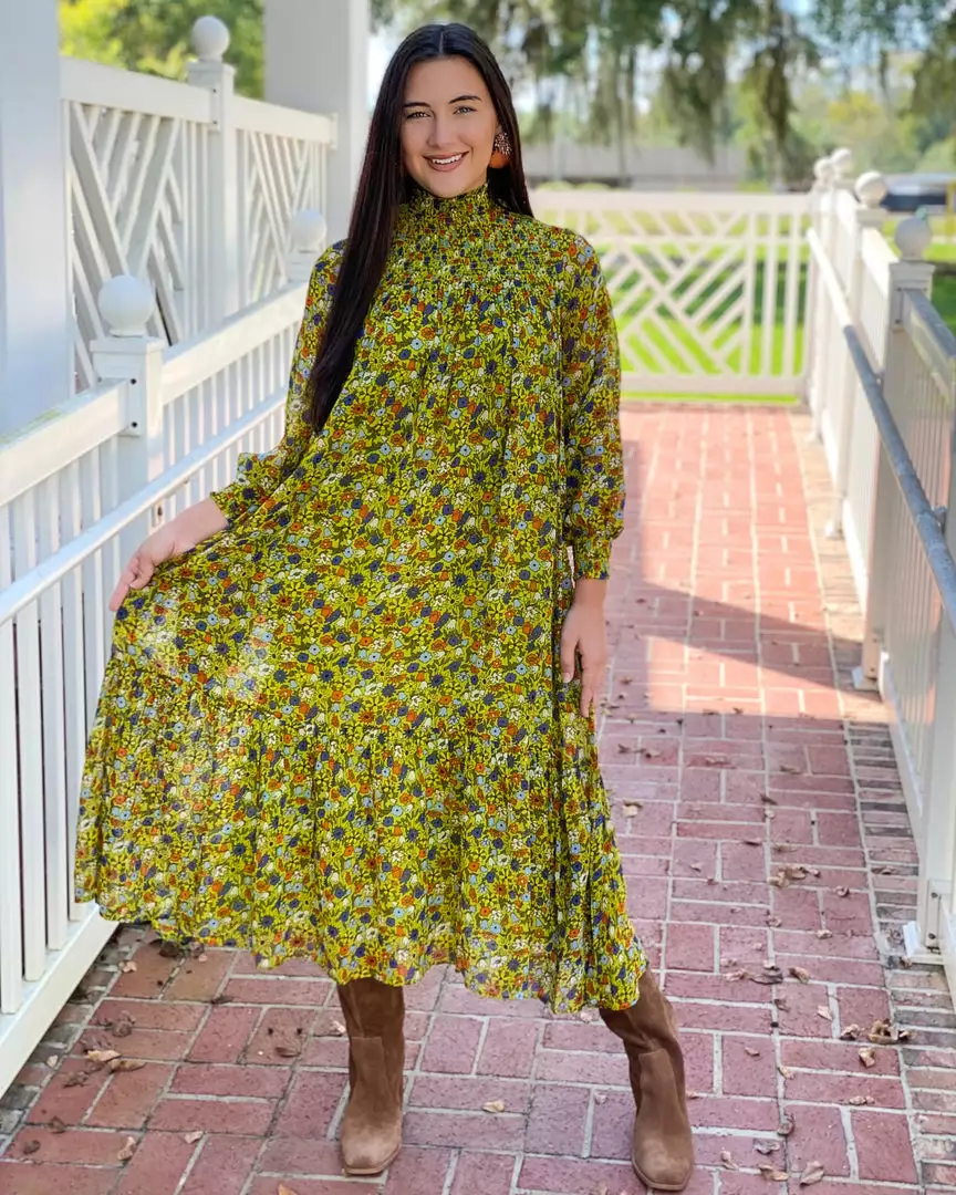 Olivia James The Label Piper Dress (Liberty Celery) 3 Olivia James The Label Piper Dress (Liberty Celery)