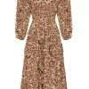 Anna Cate Louise Midi (Tan Print)