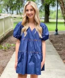 Queen Of Sparkles Dresses Firework Dress (Navy)