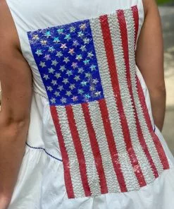 Queen Of Sparkles Dresses Flag Back Dress