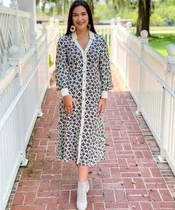 Fresha London Mercedes Dress (Black Petunia) Dresses