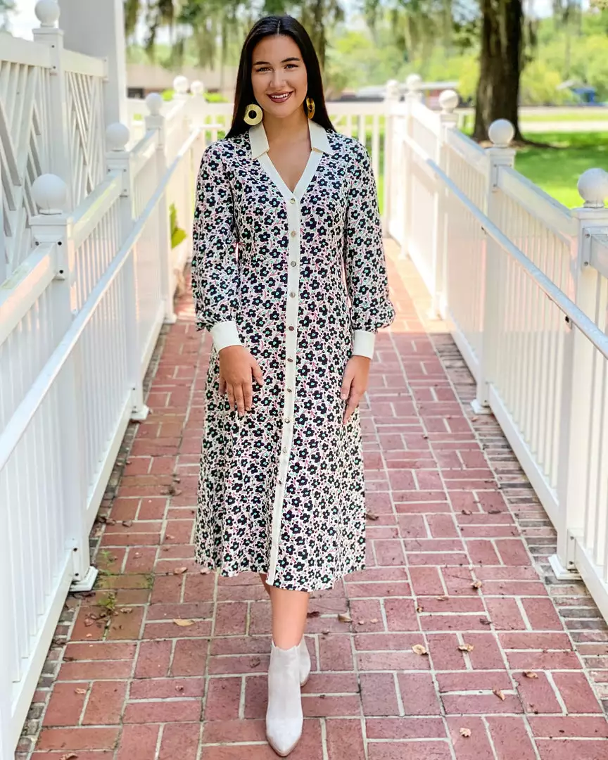 Fresha London Mercedes Dress (Black Petunia) Dresses 3 Fresha London Mercedes Dress (Black Petunia) Dresses