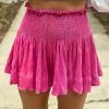 Queen Of Sparkles Bottoms Pleat Swing Short (Hot Pink) 2 Queen Of Sparkles Bottoms Pleat Swing Short (Hot Pink)