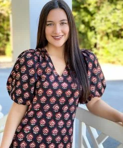 Anna Cate Myers Maxi (Black Print) Dresses