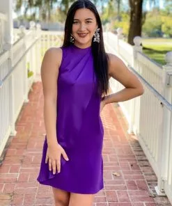 Trina Turk Dresses Delighted Dress (Purple Rain)