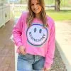 Queen Of Sparkles Tops Wednesday Smiley Sweatshirt
