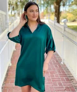 Emily Mccarthy Poppy Dress (Botanical Green) Dresses