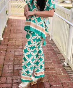 Jade Tassel Caftan (Geo Print) Dresses