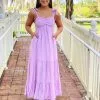 OO Boutique Dresses Bustier Maxi Dress (Lilac)
