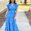 Jade Ruffles Tier Maxi Dress
