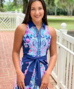 Lilly Pulitzer Novah Stretch Midi Dress (Shaka Shaka Shake) Dresses