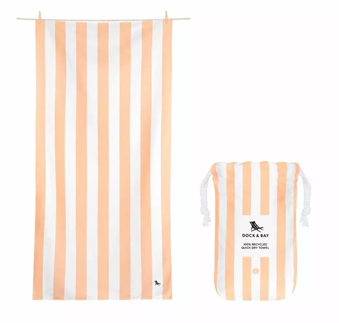 Dock & Bay Quick Dry Towel (Positano Peach) L Swim 3 Dock & Bay Quick Dry Towel (Positano Peach) L Swim