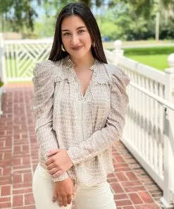 Anna Cate Abigail Top (Tan Croc)