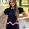 Queen Of Sparkles Wavy Short Set (Black/Red) Tops
