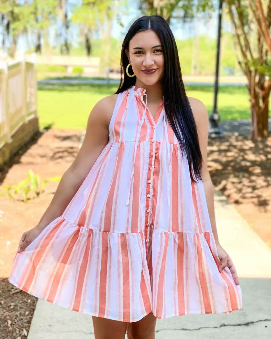 Olivia James The Label Ro Short Dress (Wide Stripe) Dresses 3 Olivia James The Label Ro Short Dress (Wide Stripe) Dresses