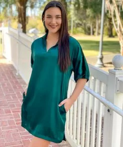 Emily Mccarthy Poppy Dress (Botanical Green) Dresses