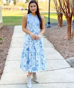 Olivia James The Label Dresses Ro Long Dress (Toile Sky) 7 Olivia James The Label Dresses Ro Long Dress (Toile Sky)