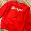 Peach State Pride Georgia Script Sweatshirt (Red) Collegiate 1 Peach State Pride Georgia Script Sweatshirt (Red) Collegiate