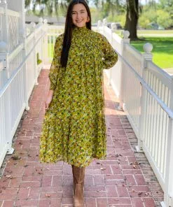 Olivia James The Label Piper Dress (Liberty Celery)