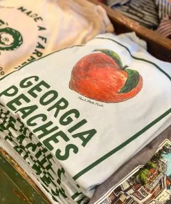 Peach State Pride Georgia Peaches Short Sleeve Tee (Chambray)