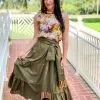 Marie Oliver Tanya Wrap Skirt (Juniper Green)