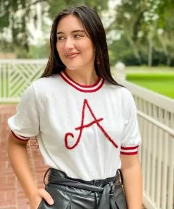 Queen Of Sparkles Alabama 'A' Sweater (White)