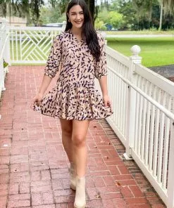 Fresha London Dresses Abbott Dress (Brush Animal)